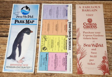 1988 Sea World Orlando FL Park Map + Show Schedule + Leaflet Cypress Gardens picture