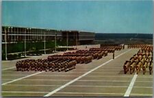 1960s UNITED STATES AIR FORCE ACADEMY Colo. Springs Postcard Cadets in Formation picture