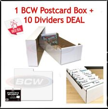 1 BCW Postcard Storage Box For 700 Postcards/ 150 Toploaders + 10 Dividers DEAL picture