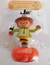 Solar Powered Halloween Scarecrow Dancing Bobbles 2016 Toy Crow Pumpkin Fall picture