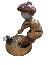 1999 Austin Sculpture Bronze Tone Golf Ball Head Golfer picture
