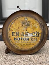 Vintage Original EN AR CO Motor Oil 5 Gallon Graphic Rocker Oil Can Service picture