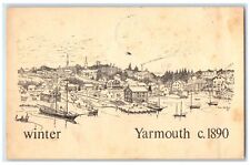1982 Winter Yarmouth c1890 Ship Boats Harbor Portland Maine ME Posted Postcard  picture