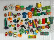 Huge Lot Of Vintage Eraser/Pencil Toppers/Toys 80s/90s/00s Rugrats Pikachu Etc picture