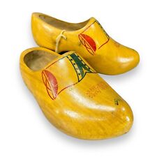 Dutch Wooden Clogs Hand Painted Wett Ged Wood Shoes Rustic Scandinavian Decor picture