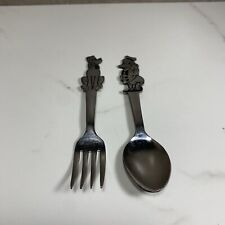 Vintage Walt Disney Stainless By Bonny Donald Spoon And Pluto Fork 5.5” picture