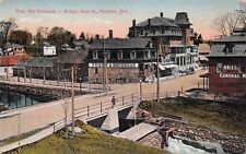 WATERLOO, QUEBEC, CANADA ~ MAIN STREET & BRIDGE OVERVIEW, c 1904-14 picture