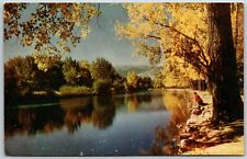 Truckee River in Autumn near Reno, Nevada - Postcard picture