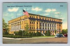 Williamsport PA-Pennsylvania, High School, Antique, Vintage Souvenir Postcard picture