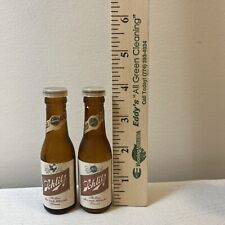 Vintage Schlitz Salt And Pepper Shakers Mini Beer  Glass Bottles Made In TAIWAN picture