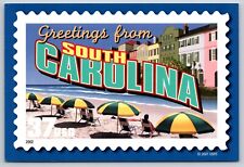 Postcard large letter greetings from South Carolina USPS c2001 4C picture