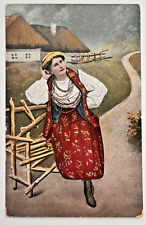 Ukrainian types Ukraine Woman Vintage Postcard Ukrainian regions picture
