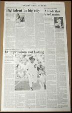 4/6/2003 Chicago Tribune Sammy Sosa Big Debuts Cubs White Sox Texas Rangers MLB picture