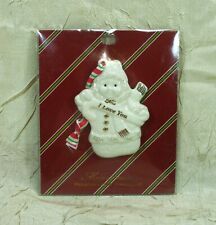 Lenox Brand Merrily Yours I Love You Ceramic Christmas Holiday Ornament New picture