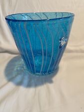 Vintage Venini for Disaronno Blue Glass Ice Bucket Caribbean Blue Murano picture