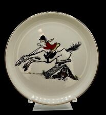VTG Delano Out Foxed Comic Fox Hunting Scene Plate picture