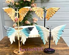 Wholesale Lot 4 Pcs Natural  Crystal Butterfly W/stand Healing Energy picture