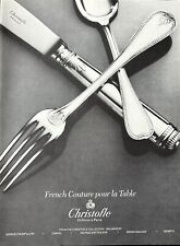 1984 CHRISTOFLE Silverware French Couture Pour La Table PRINT AD picture
