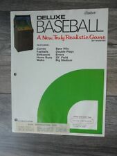 Deluxe Baseball Video Arcade Machine Flyer Original Ramtek Brochure picture