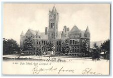 c1905 High School East Exterior Building Liverpool Ohio Vintage Antique Postcard picture