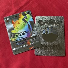Raichu GX Rainbow Silver Shiny Holo Card Custom Card picture