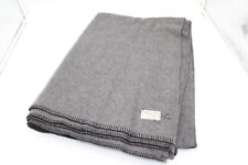 1950’s Vintage Canadian Civil Defense Grey 100%  Wool Blanket DND Military 60x80 picture