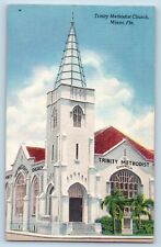 Miami Florida Postcard Trinity Methodist Church Exterior c1960 Vintage Antique picture