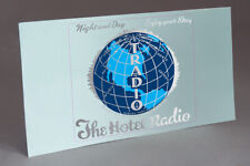 PRECUT TRADIO HOTEL RADIO COIN OPERATED TUBE RADIO WATER SLIDE DECAL BLUE picture