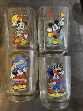 Walt Disney World 2000 McDonalds Mickey Mouse Drinking Glasses Vintage Set of 4 picture