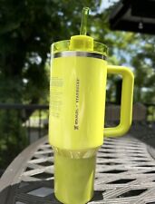 STANLEY X Starbucks 2024 Summer Exclusive Lime Green Shimmer 40oz Tumbler picture