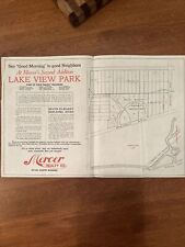 EARLY 1900's EAST GRAND RAPIDS Lakeview Park Sales Plat Mercer Realty Reeds Lake picture