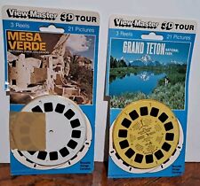 Lot of 2 View Master Reels Mesa Verde And Grand Teton National Parks Wyoming VTG picture
