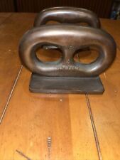 St. Pierre Foundry Shackles Solid Forge Bookend Set Anchor Chain Navy USN Estate picture