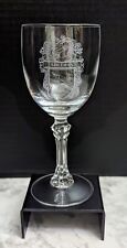 Vintage Lead Crystal Coat Of Arms Wine Glass- SHEEHAN made In Germany picture