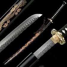 Black Dragon Damuscus Folded Steel Katana Handmade Sharp Japanese Samurai Sword picture
