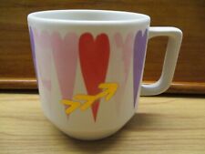 Starbucks Coffee Mug 2016 Hearts Gold Arrow Valentines Day 12oz Matte Finish picture