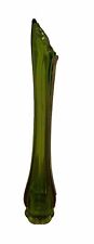 MCM 15 inch tall green swung glass vase picture