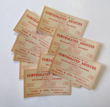(10) Vintage Carl's Camphorated Anodyne MORPHINE Apothecary Labels Chas. B. Carl picture