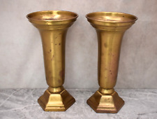 Pair of Vintage Church Flower Vases, Church Vases, 11 5/8