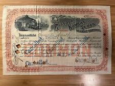 1911 ERROR MISSOURI KANSAS AND TEXAS RAILWAY COMPANY STOCK CERTIFICATE C112 picture