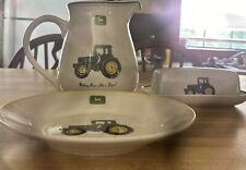 Nice Gibson John Deere Pitcher And Butter Dish And 8 Plates 4 Mugs picture