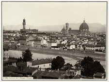 Italy, Florence, Panorama da S. Miniato vintage albumen print. Vintage Italy. picture