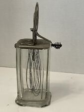 RARE Antique Keystone Glass Square Working Egg Beater picture