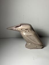 Vintage Hand Carved Organic Marble Bird Statue 4.5 in. picture
