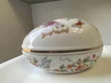 Beautiful Porcelain Egg With Butterflies And 22k Gold Trim. Very Sweet. picture