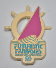 Vintage 1984 Minneapolis Aquatennial MN Futuristic Fantasies Pin Button Pinback picture