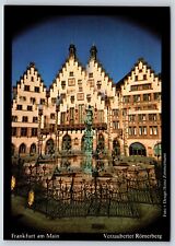 Germany Frankfurt am Main, Verzauberter Romerberg, Fountain, Chrome Unp 4 x 6 picture