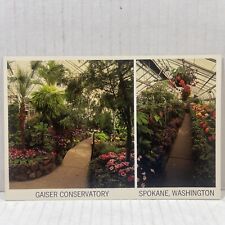 Spokane WA Vintage Postcard Manito Park Conservatory Gainer Conservatory picture