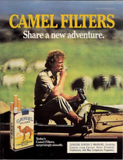 1986 CAMEL FILTERS Cigarettes Tobacco Safari Zebras Jeep Vintage Print Ad picture