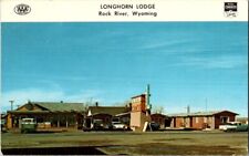 postcard Rock River Wyoming Longhorn Lodge And Coffee Shop A3 picture